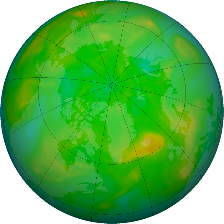 Arctic ozone map for 02 July 2014